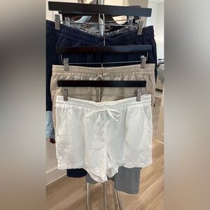 Tommy Bahama Two Palms Linen 3 Pair Shorts White Navy and Beige Sz Medium